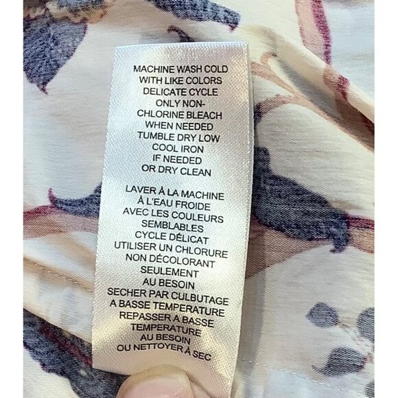 Elie Tahari Floral Puff Sleeve Blouse Womens M Ivory Multicolor Office Siren Cla - Picture 6 of 9